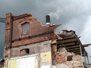 Cukrownia Kościan w rozbiórce.