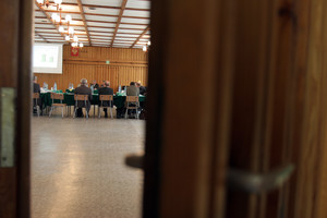 Kościan, świetlica szpitala SP ZOZ w Kościanie. Sesja Rady Powiatu Kościańskiego. 