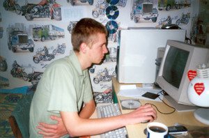 Fot. Dorota Borowiak. Mój syn Marek przygotowuje szkolną gazetkę. 