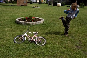 Kamil Franek, lat 11. Rozgrzewka przed spotkaniem to podstawa.