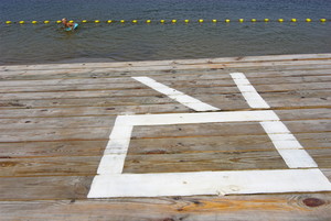 Cichowo - wieś letniskowa nad Jeziorem Cichowo-Mórka, plaża 