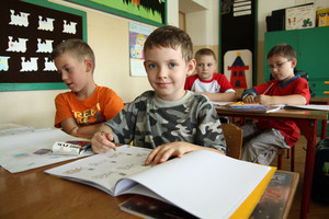 Wojtek Kot, dziewiąty na liście uczniów klasy I A SP nr 1 w Kościanie. W przyszłości chciałby zostać piłkarzem. W szkole najbardziej lubi język angielski.  