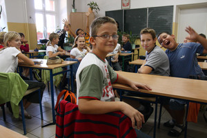 Hubert Łukaszyk, dziewiąty na liście uczniów klasy V C SP nr 1 w Kościanie. W przyszłości chciałby pilotować wojskowe samoloty. Wie, że musi uczyć się języków obcych, ale najbardziej lubi wychowanie fizyczne.