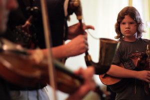 Próba kapeli dudziarskiej SOKOŁY w Kościańskim Ośrodku Kultury