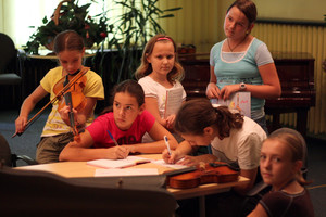 Próba kapeli dudziarskiej SOKOŁY w Kościańskim Ośrodku Kultury