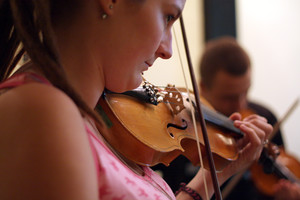 Próba kapeli dudziarskiej SOKOŁY w Kościańskim Ośrodku Kultury