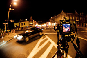 Kościan, godz. 22.10. Skrzyżowanie ul. Poznańskiej, Piłsudskiego, Grodziskiej i Gostyńskiej. Zbieramy materiał na tegoroczny PKS Fot. Hanna i Marek Majchrzak