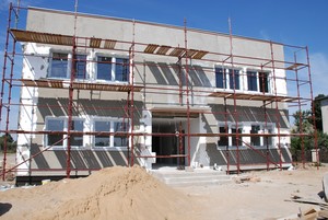 Autor: Aleksandra Kasprzak. Budowa nowego biura (PST Andrzej Kasprzak) w Jerce