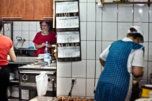 Zajazd u Dudziarza, praca w kuchni