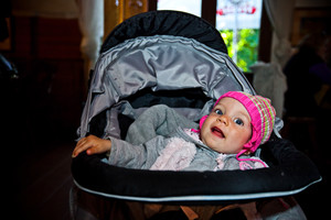 Zajazd u Dudziarza, córka państwa Kubiak, 8-miesięczna Martyna, jest dzisiaj jednym z najmłodszych gości w restauracji