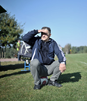  Selekcjoner Luksu Stary Lubosz w czasie meczu z Gwiazdą Siedlec.