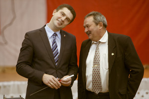 Jeszcze tylko rozmowa z burmistrzem i wracamy do Łuszkowa.