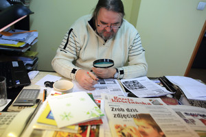 Kościan, redakcja Gazety Kościańskiej (ul. Dworcowa 2). Redaktor naczelny - Jerzy Wizerkaniuk