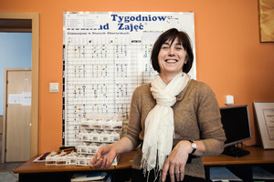 15 - Pani Jolanta Nowicka pracuje w Gimnazjum w St.Oborzyskach jako nauczyciel matematyki i informatyki.