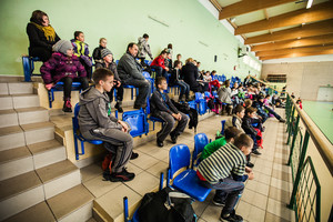 XIV Gwiazdkowy Turniej o Puchar Starosty Kościańskiego w Piłce Nożnej Halowej Szkół Podstawowych, sala sportowa Gimnazjum w St.Oborzyskach