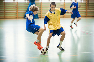 XIV Gwiazdkowy Turniej o Puchar Starosty Kościańskiego w Piłce Nożnej Halowej Szkół Podstawowych, sala sportowa Gimnazjum w St.Oborzyskach