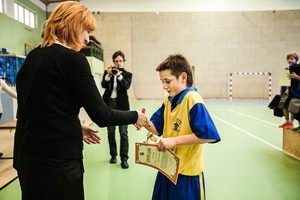  Wyróżnienie dla króla strzelców (12 goli) - Jakuba Płotkowiaka ze Szkoły Podstawowej nr 4 w Kościanie.