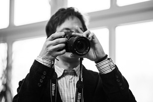 Śniadanie reporterów u starosty - na zdj. Bartosz Jankowski ze Starostwa Powiatowego 