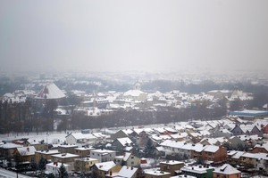 Sebastian Szerment. Kościan. Zdjęcie wykonano z wieży telefonii komórkowej przy ulicy Składowej.