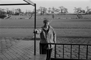 Henryk Mucha znany piłkarz w latach 60. na stadionie im. Dr Tomaszewskiego.